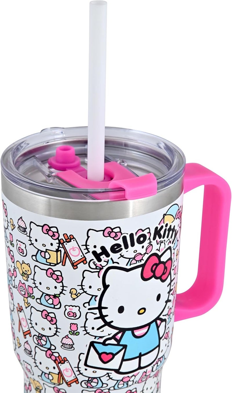 Fast Forward Sanrio Hello Kitty Tumbler Insulated Stainless Steel Water Bottle with Straw | 20 Oz Insulated Water Bottle | Kids Water Thermos for Girls, Boys, Unisex - Image 1